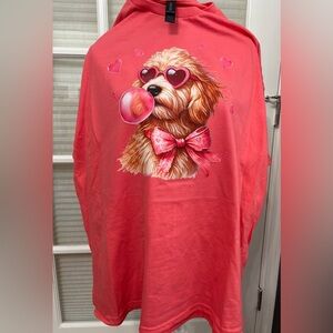 NEW Pink t-shirt with Dog and Heart Design
